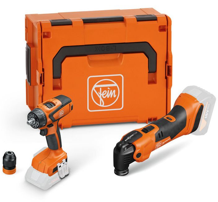 Fein MULTIMASTER AMM 500 akkus oszcilláló kéziszerszám és ASCM 18 QSW AS akkus fúró-csavarozó (akku és töltő nélkül, L-BOXX-ban) termék fő termékképe