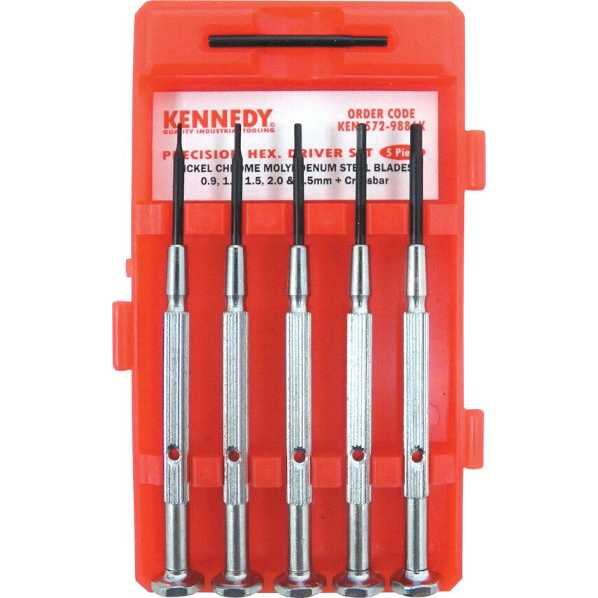 KENNEDY Műszerész csavarhúzó készlet, imbusz, 0.9 - 2.5 mm, 5 részes termék fő termékképe