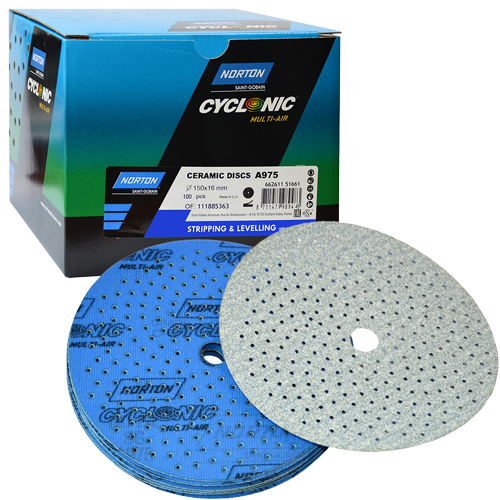 Norton Cyclonic Multi-Air A975 csiszolókorong Ø150 Kék, 100 db/csomag termék fő termékképe