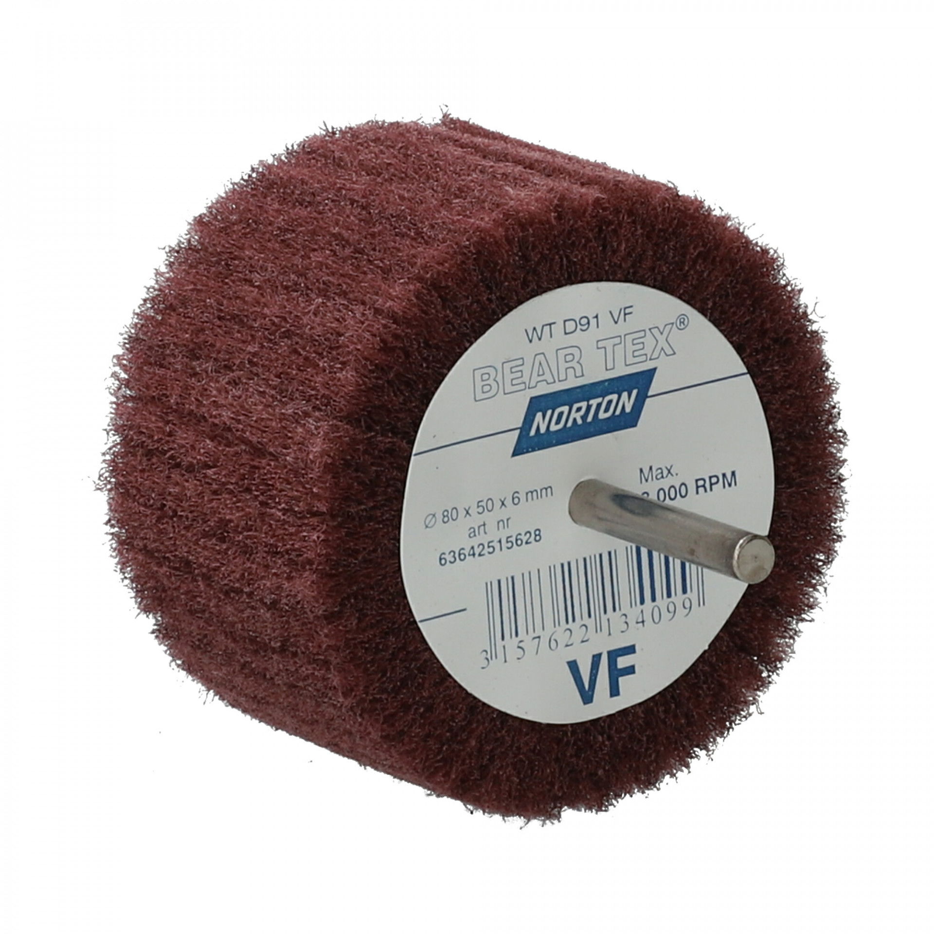 Norton Beartex csapos lamellás csiszolókorong Ø80x50x6mm Very Fine A, 10 db/csomag termék fő termékképe