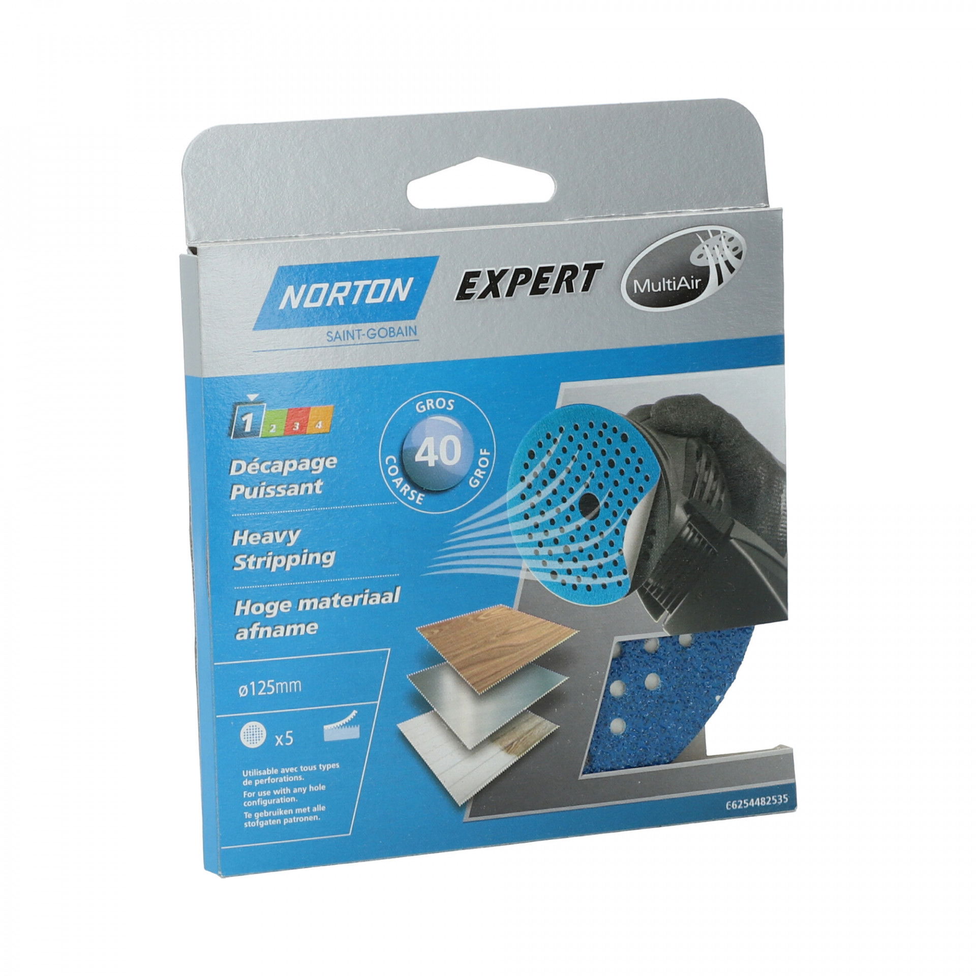 Multi Air H835 csiszolókorong Ø125 P40, 5 db/csomag termék fő termékképe