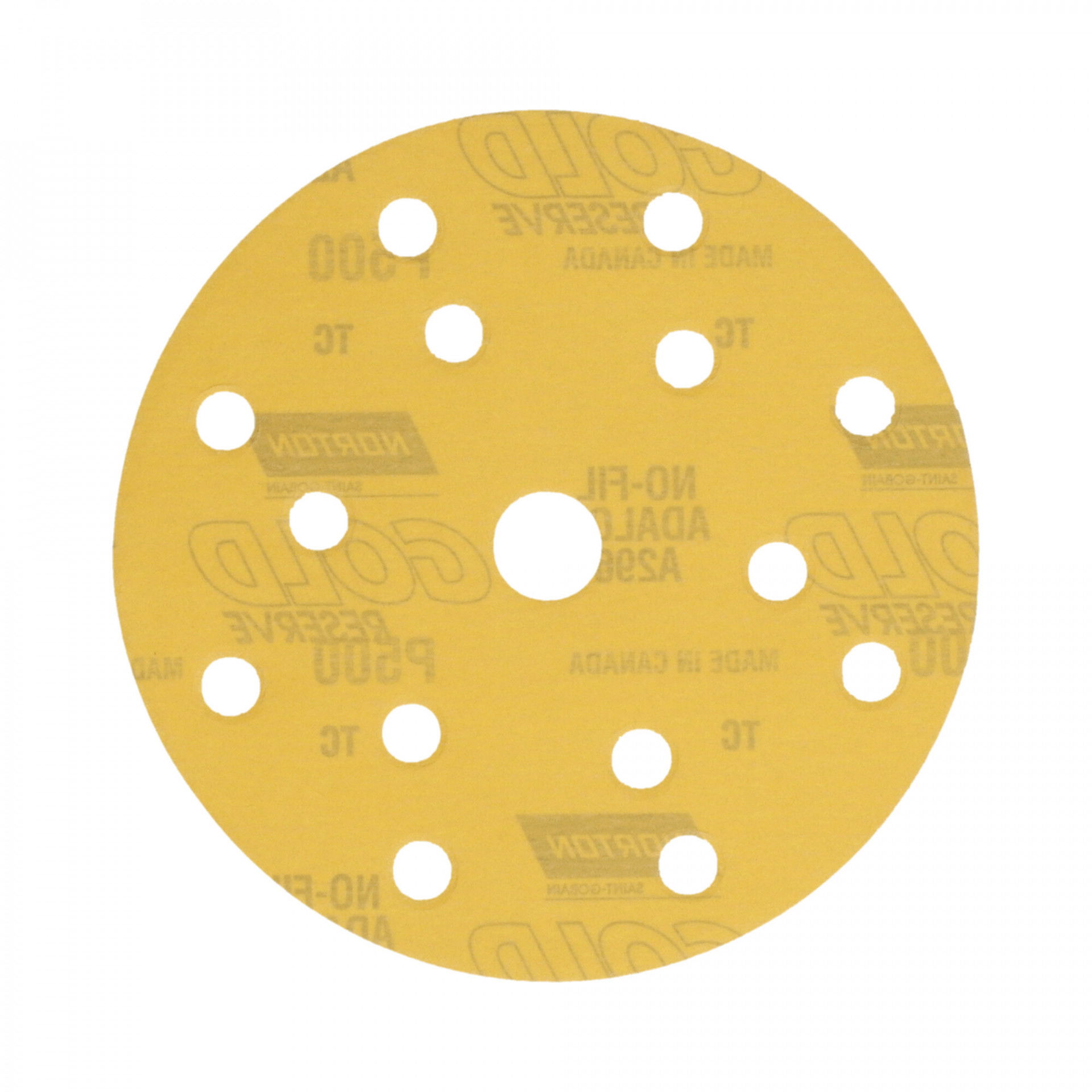 Norton Gold Reserve A296  tépőzáras csiszolókorong Ø150mm P500, 100 db/csomag termék fő termékképe