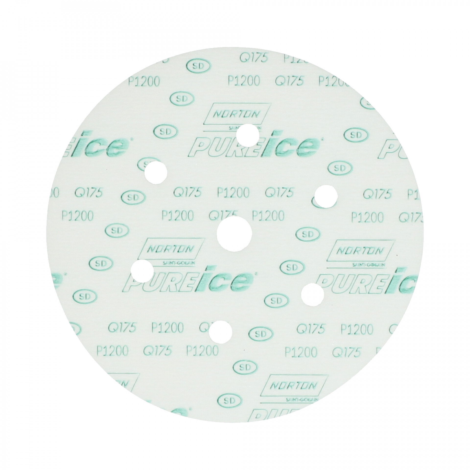 Norton Pure Ice Film Q175 csiszolókorong Ø150mm 6+1 Lyukas P1200, 50 db/csomag termék fő termékképe