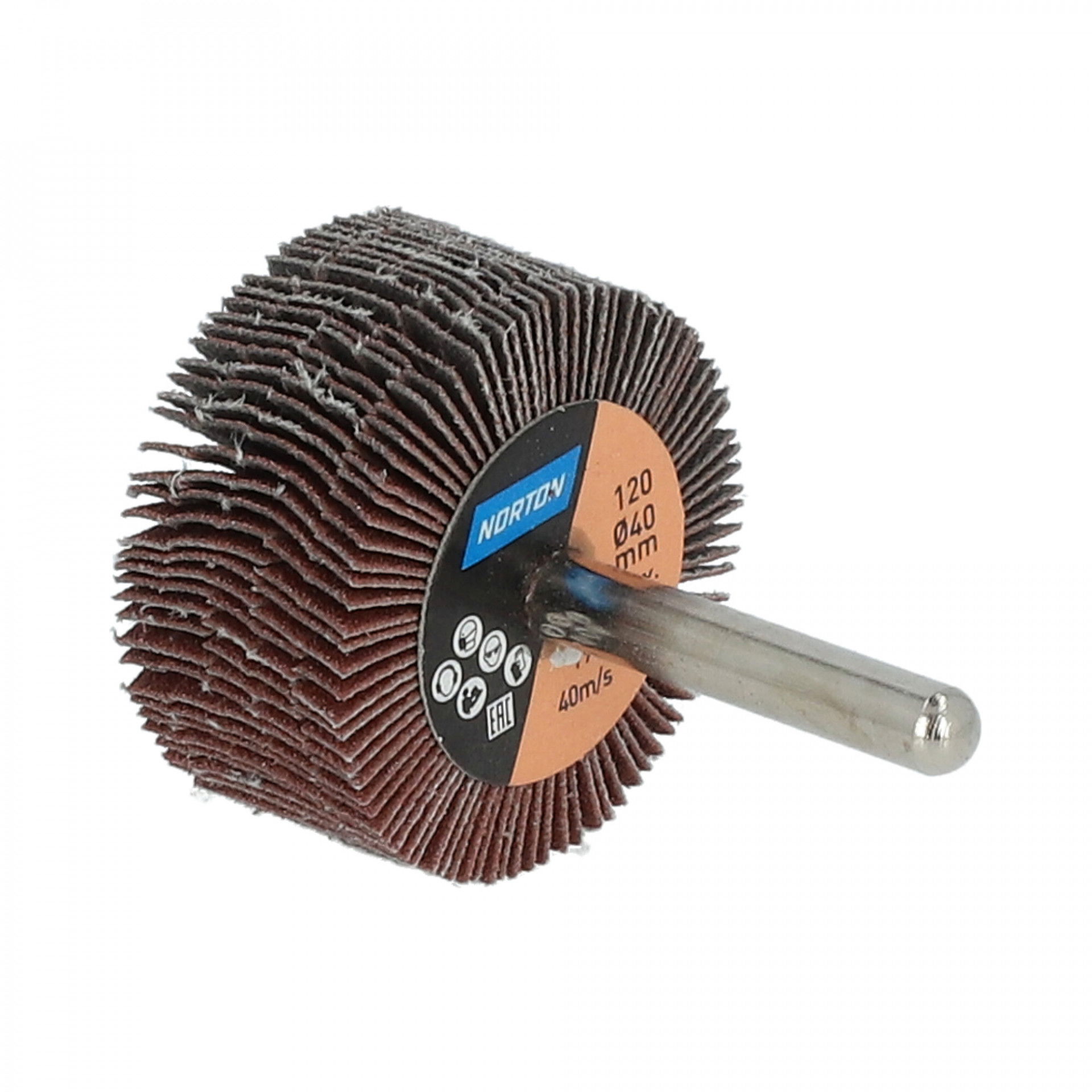 Norton Metal R207Plus barázdált csapos lamellás csiszolókorong Ø40x20x6mm P120, 10 db/csomag termék fő termékképe