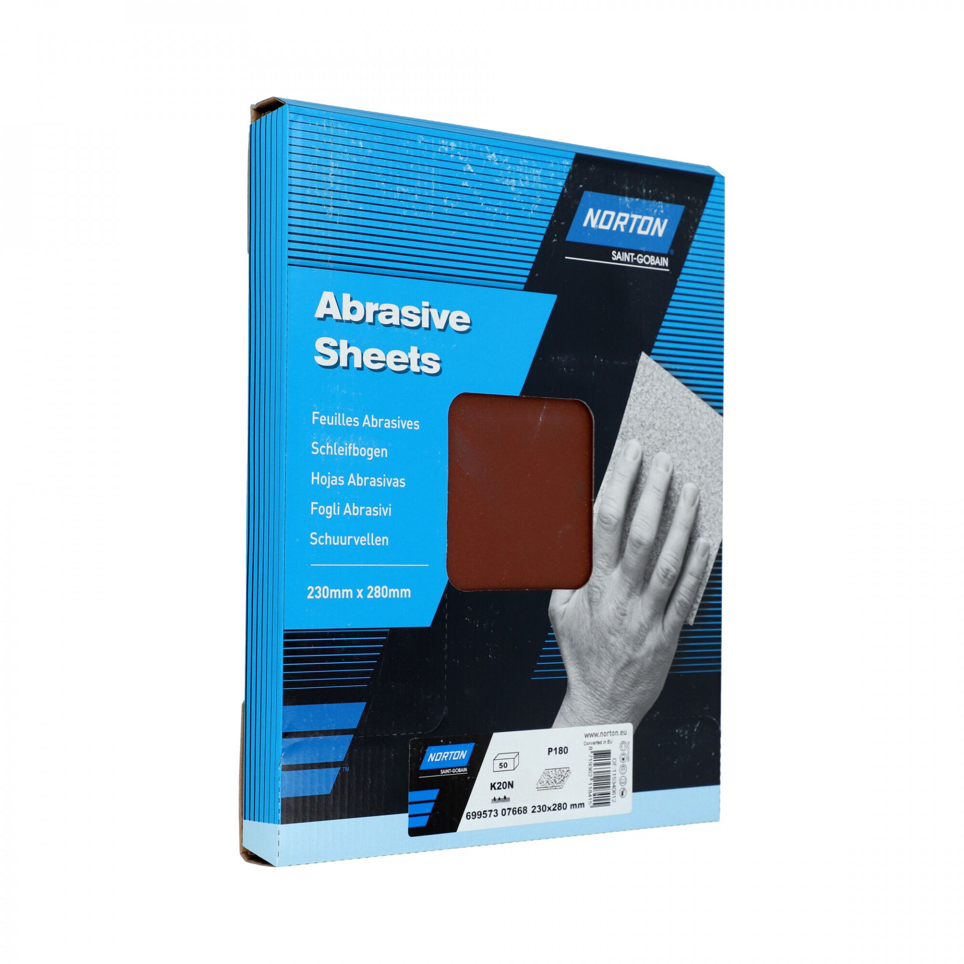 Norton K20N univerzális csiszolóvászon 230x280mm P180, 50 db/csomag termék fő termékképe