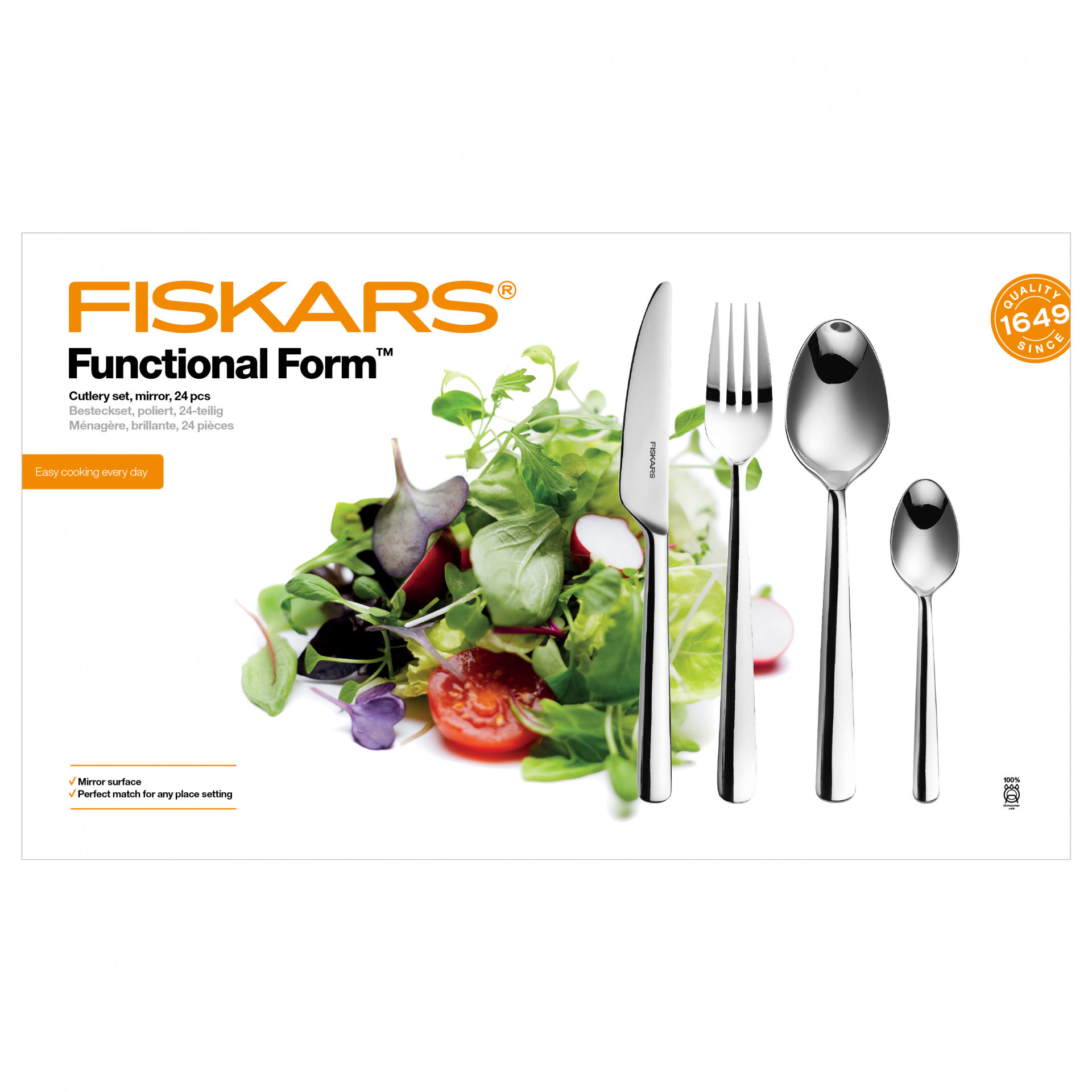 Fiskars Functional Form™ evőeszköz készlet, fényes, 24 részes termék fő termékképe